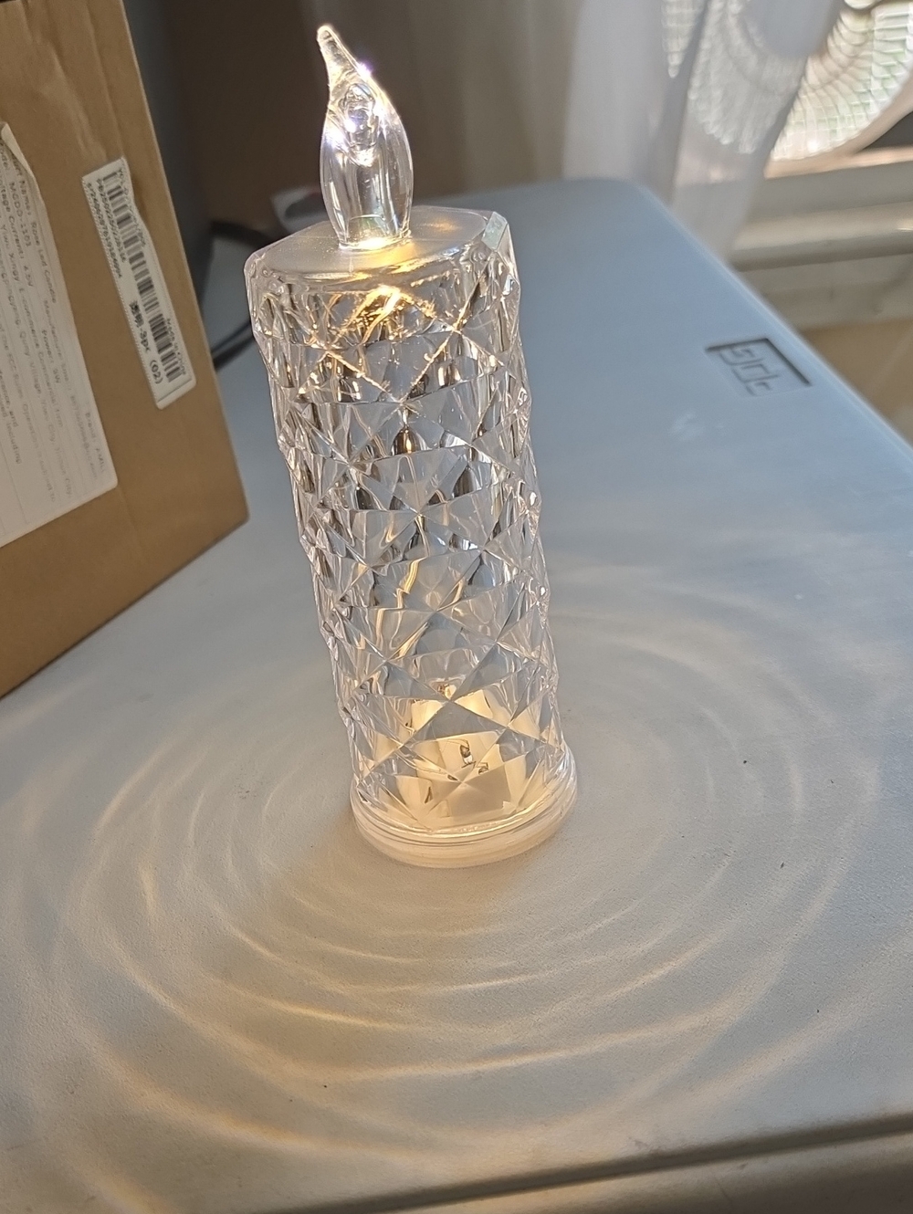 Elegant Diamond Cut LED Pillar Candles 6 Pack - Picture 6 of 6